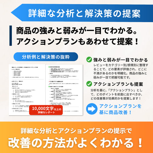 【Amazon/楽天】商品ページレビュー分析